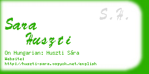 sara huszti business card
