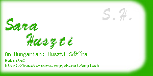 sara huszti business card
